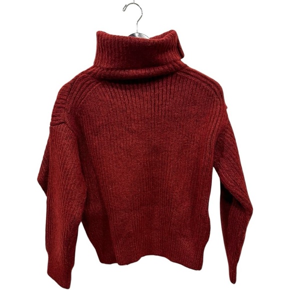 THAKOON‎ Woomen's Burgundy Chunky Scarf Turtleneck Sweater Size XS - Picture 4 of 13